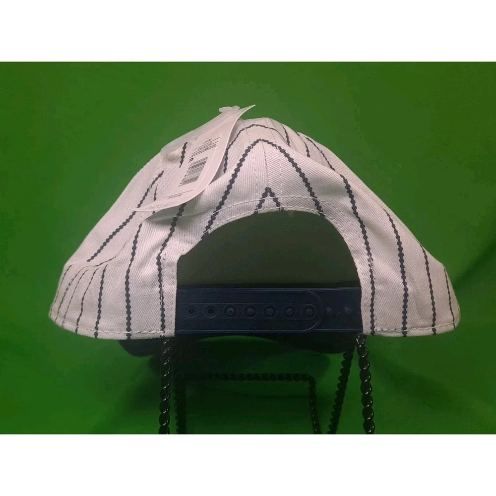 New York White Navy Striped Baseball Cap OSFM Strapback Unbranded Adjustable NWT